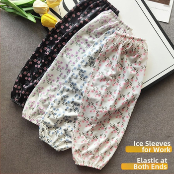 Dámske Ice Silk návleky s ochranou proti slnku — voľný rovný strih, proti znečisteniu, na vonkajšiu jazdu na bicykli, materiál Ice Silk s polyesterom, Ice Silk obsah 61–70%, leto 2025, pôvod Jinhua