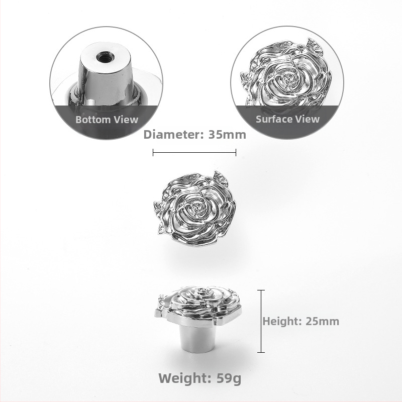 Rozes formas skapja rokturis, vara, modelis 301, Nu Sheng, mūsdienīgs minimālisms ar vieglu greznību