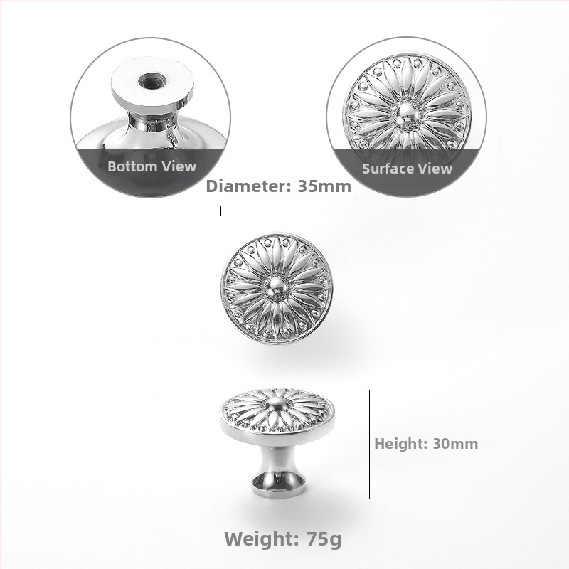 Skapja durvju rokturis ar rozes ziedu dizainu, materiāls: vara, modelis 301, Nu Sheng, mūsdienīgs minimālisms, viegls luksuss