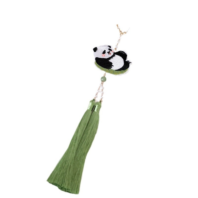 Ķīnas stila kakla izšuvuma uzlīme ar pūšļiem – sakausējums, retro stils, L2221-A, Pearl-in-Mouth, roku darbs