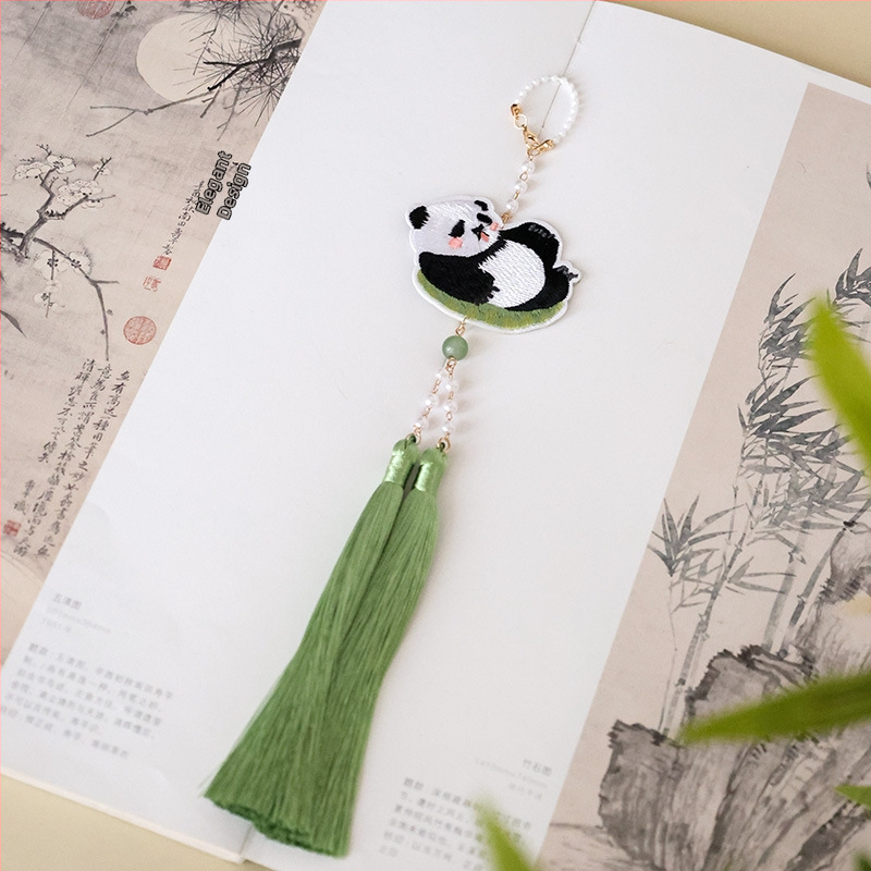 Ķīnas stila kakla izšuvuma uzlīme ar pūšļiem – sakausējums, retro stils, L2221-A, Pearl-in-Mouth, roku darbs