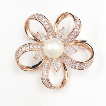 Καρφίτσα από χαλκό, γυναικείο αξεσουάρ σε κορεατικό στυλ με σχέδιο λουλουδιού πέντε φύλλα, ηλεκτροπλατιωμένη διακόσμηση (Υλικό: Χαλκός; Στυλ: Γυναικείο, Κορεατικό; Τύπος: Καρφίτσα; Επεξεργασία: Ηλεκτροπλατίωση; Λειτουργία: Διακόσμηση)