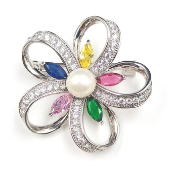 Καρφίτσα από χαλκό, γυναικείο αξεσουάρ σε κορεατικό στυλ με σχέδιο λουλουδιού πέντε φύλλα, ηλεκτροπλατιωμένη διακόσμηση (Υλικό: Χαλκός; Στυλ: Γυναικείο, Κορεατικό; Τύπος: Καρφίτσα; Επεξεργασία: Ηλεκτροπλατίωση; Λειτουργία: Διακόσμηση)