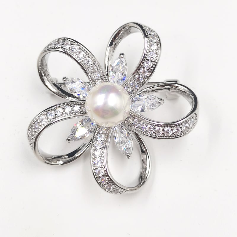 Καρφίτσα από χαλκό, γυναικείο αξεσουάρ σε κορεατικό στυλ με σχέδιο λουλουδιού πέντε φύλλα, ηλεκτροπλατιωμένη διακόσμηση (Υλικό: Χαλκός; Στυλ: Γυναικείο, Κορεατικό; Τύπος: Καρφίτσα; Επεξεργασία: Ηλεκτροπλατίωση; Λειτουργία: Διακόσμηση)