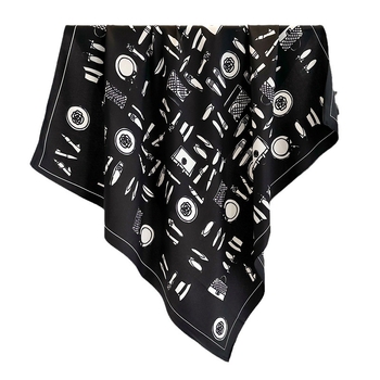 Полиестерен шал от твил, печатен дизайн — All-Match и Elegant стил, TUPELUO