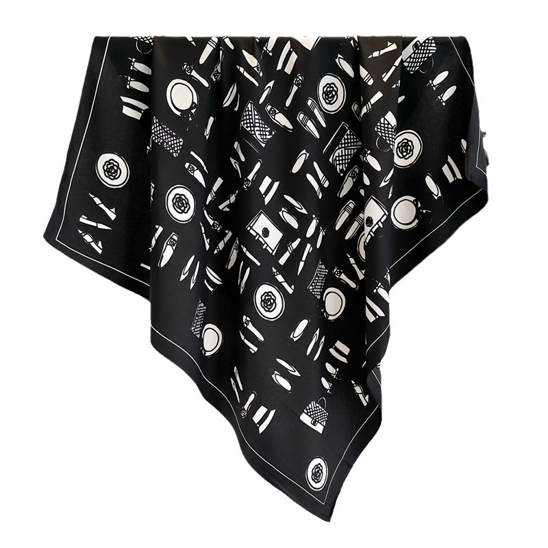 Полиестерен шал от твил, печатен дизайн — All-Match и Elegant стил, TUPELUO