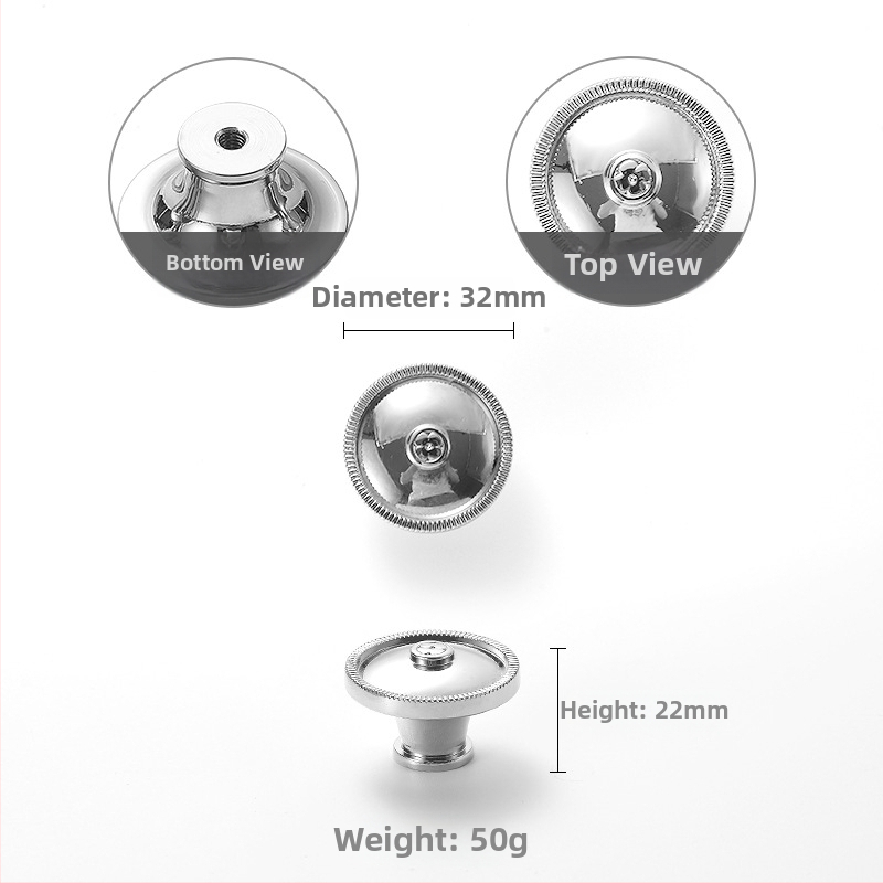 Kromēta vara rozes formas skapja rokturis, Modeļa 301, Nu Sheng, mūsdienīgs minimālais stils, pielāgota apstrāde