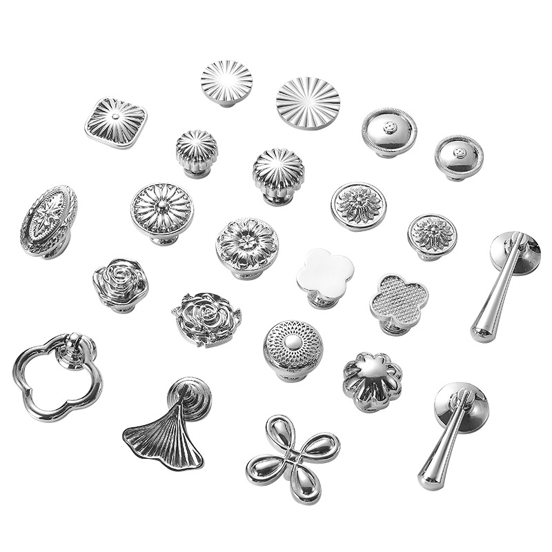 Nu Sheng 301 Vara skapja rokturis – rozes formas dizains, hroma pārklājums, mūsdienīgs minimālisma stils, piemērots skapjiem, garderobēm un atvilktnēm