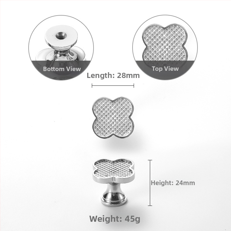 Nu Sheng 301 Sakausējuma skapju durvju rokturis, Rozes motīvs, Francijas stils, Vienas caurums dizains, Mūsdienīgs minimālisks luksuss