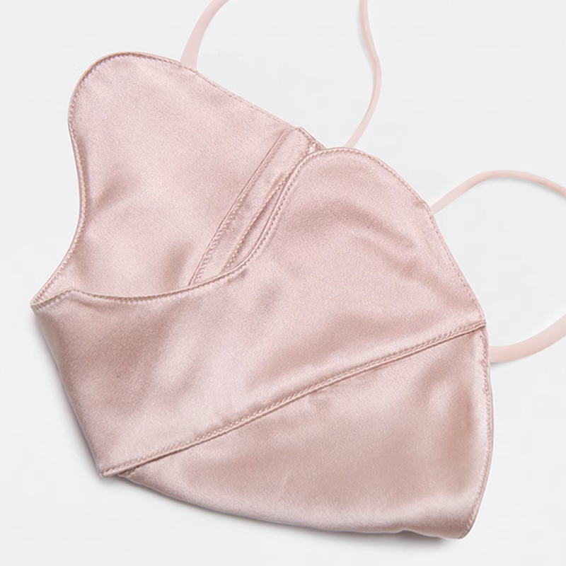 Prozračna maska za lice s UV zaštitom, polupokriven dizajn, Tencel tkanina, glavna Sky Silk tkanina