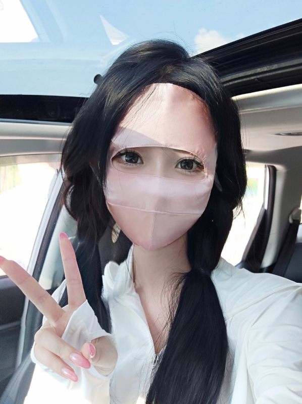 Maska za lice od dudove svile, potpuna zaštita lica, UV zaštita, prozračna, brzo se suši