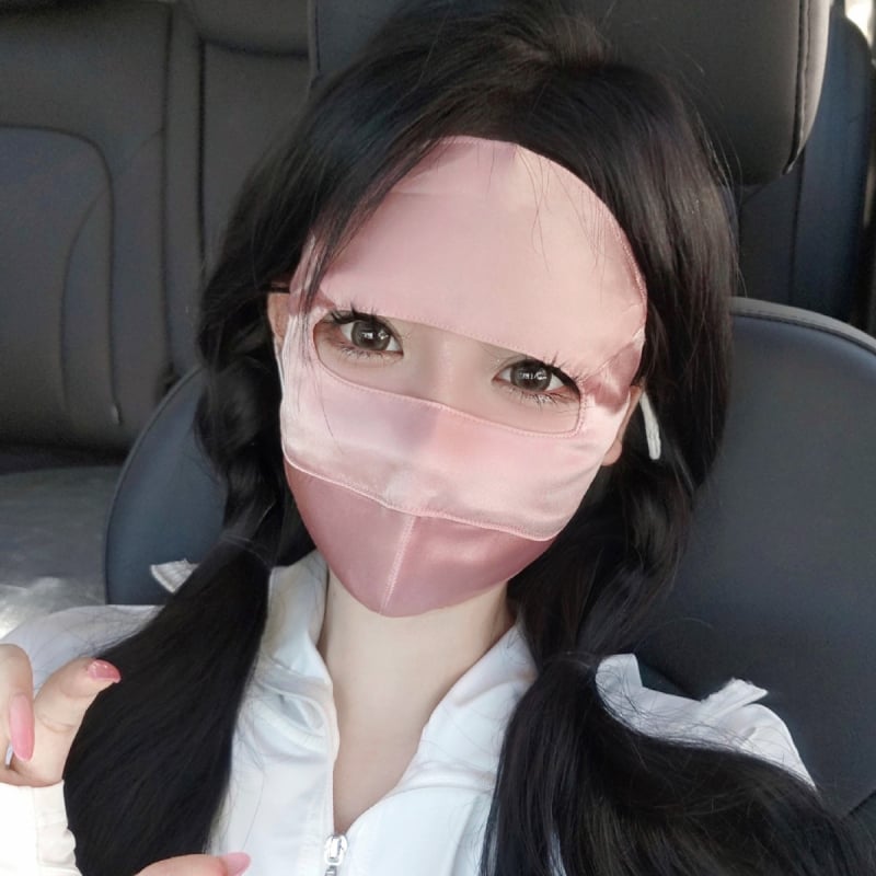 Maska za lice od dudove svile, potpuna zaštita lica, UV zaštita, prozračna, brzo se suši