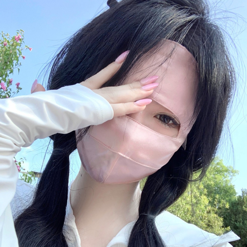 Maska za lice od dudove svile, potpuna zaštita lica, UV zaštita, prozračna, brzo se suši