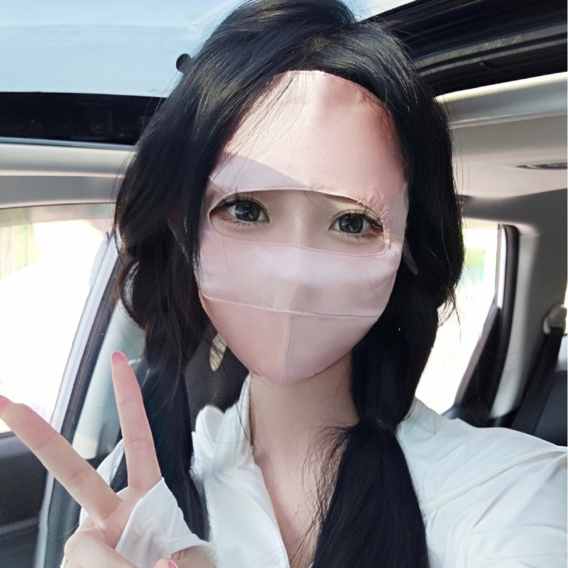 Maska za lice od dudove svile, potpuna zaštita lica, UV zaštita, prozračna, brzo se suši