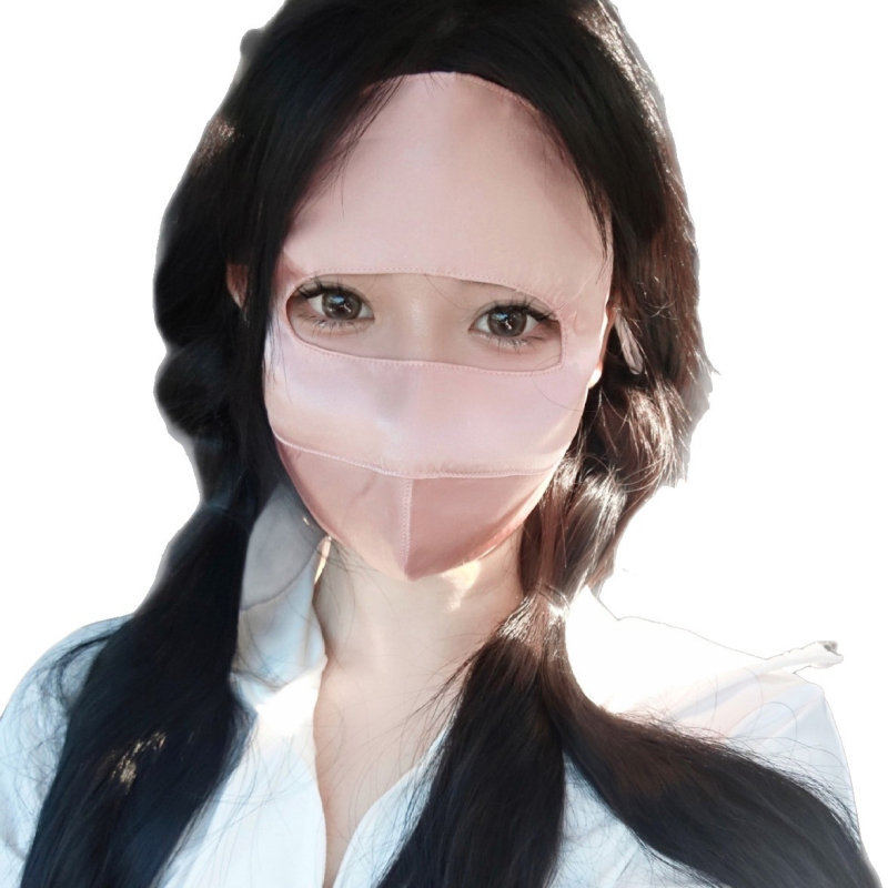 Maska za lice od dudove svile, potpuna zaštita lica, UV zaštita, prozračna, brzo se suši