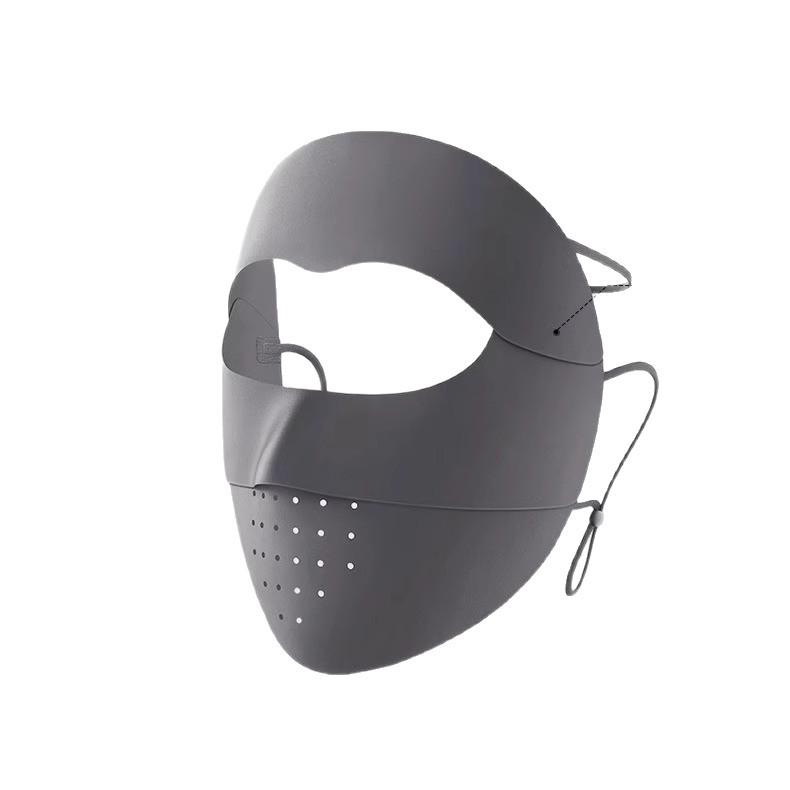 Maska za cijelo lice s UV zaštitom, s odvojivim zaštitnim štitom, prozračna Ice Silk tkanina za ljeto, zaštita očiju