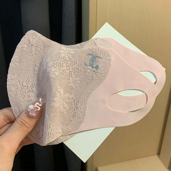 3D krajková UV ochranná maska z nylonu Ice-Silk, ľahká a priedušná