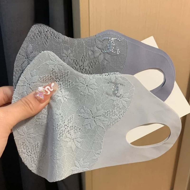 3D krajková UV ochranná maska z nylonu Ice-Silk, ľahká a priedušná