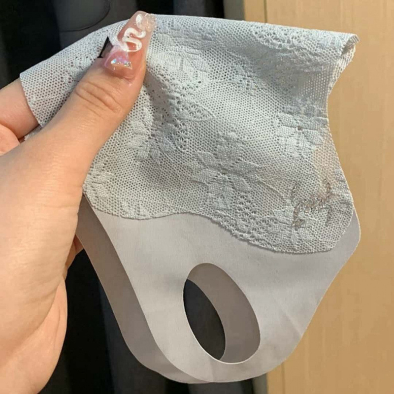3D krajková UV ochranná maska z nylonu Ice-Silk, ľahká a priedušná