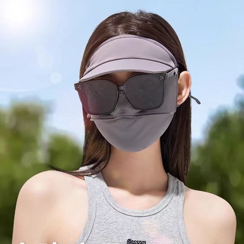 Maska za cijelo lice s UV zaštitom i integriranom kapom, Ice Silk tkanina, brzo se suši, prozračna, lagana