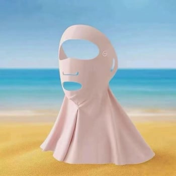Maska za potpuno lice s zaštitom vrata, Ice Silk tkanina, prozračna i UV zaštita