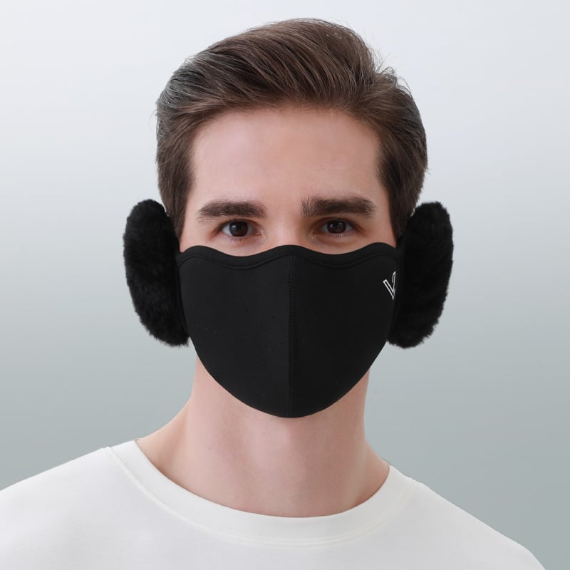 Zimska topla maska za muškarce – vanjski najlonski sloj, unutarnji velur, UV50+ zaštita, otporna na vjetar i mraz, maska za uši za vožnju biciklom