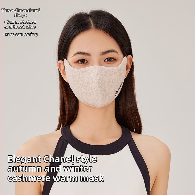 ZCHUIEN vunena zimska maska za lice, unisex, dizajn s visećim ušima