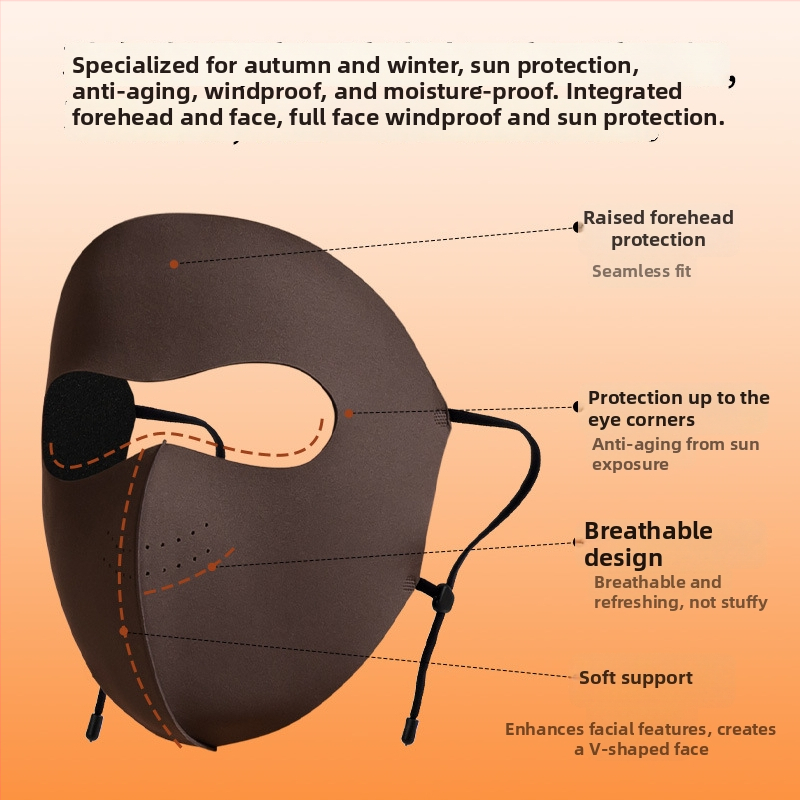 2025 zimska Facekini maska za cijelo lice, topla, zaštita od vjetra, unisex