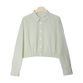 Найлоново лятно яке с UV защита, къс модел, дълги ръкави, тънък, градски стил