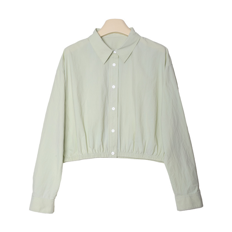 Найлоново лятно яке с UV защита, къс модел, дълги ръкави, тънък, градски стил