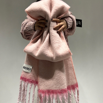 Unisex šal od vune, warp-knit, zimski