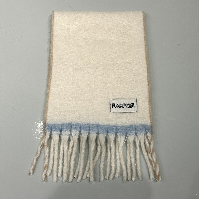 Unisex šal od vune, warp-knit, zimski