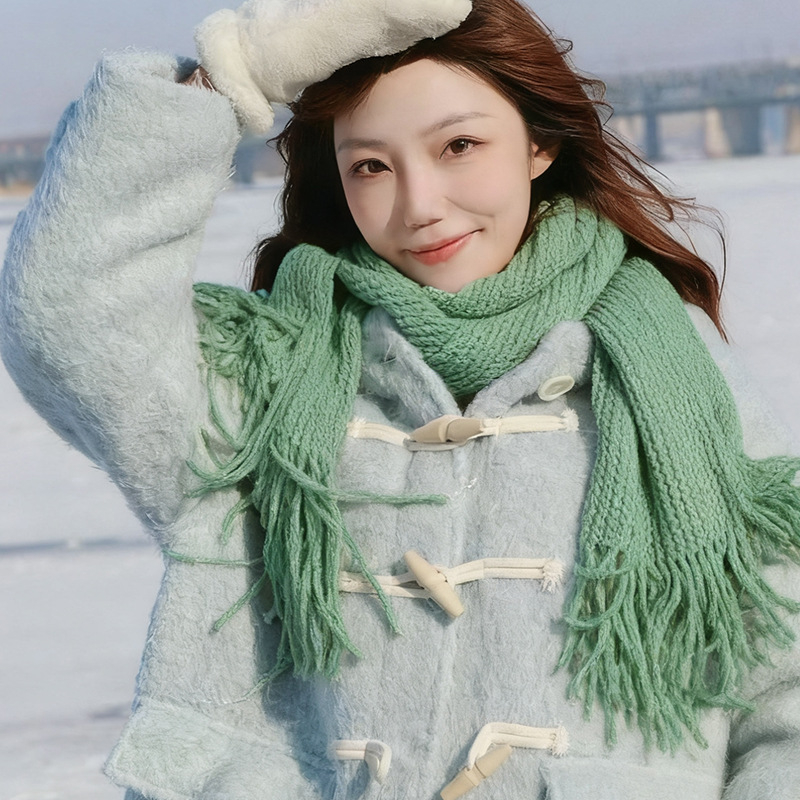 Šal od imitacijskog kašmira s poliestrom, jednostavna tkanina, topao, zimski stil, unisex stil