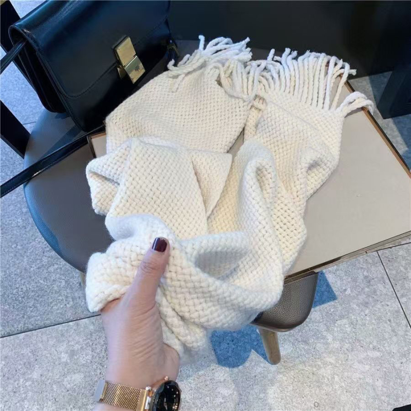 Šal od imitacijskog kašmira s poliestrom, jednostavna tkanina, topao, zimski stil, unisex stil