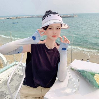 Női UV-védő karvédők vezetéshez, Ice Silk anyag, poliészter–elasztán keverék, vékony kialakítás