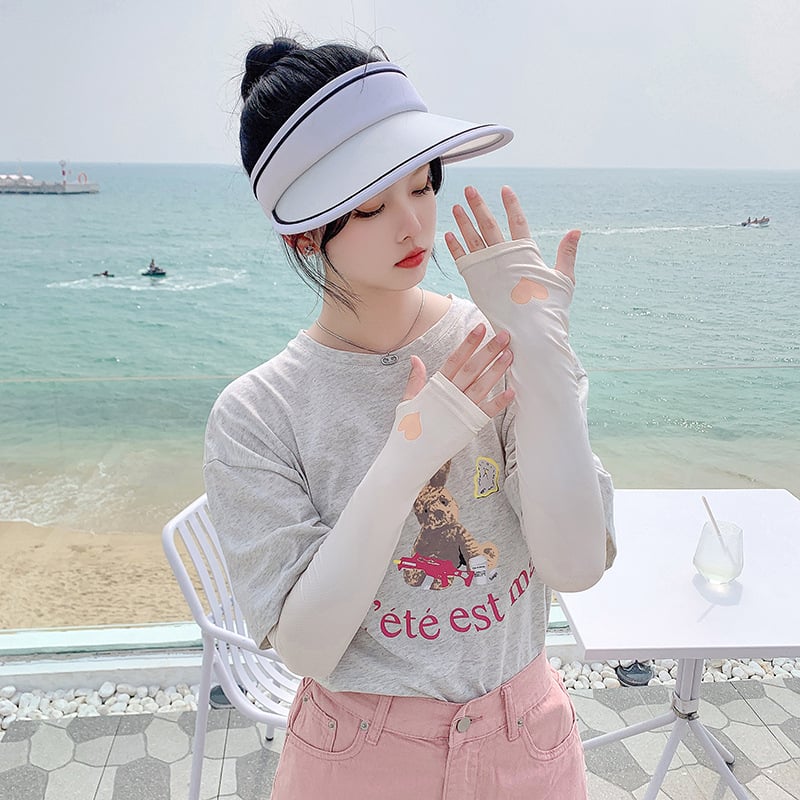 Női UV-védő karvédők vezetéshez, Ice Silk anyag, poliészter–elasztán keverék, vékony kialakítás