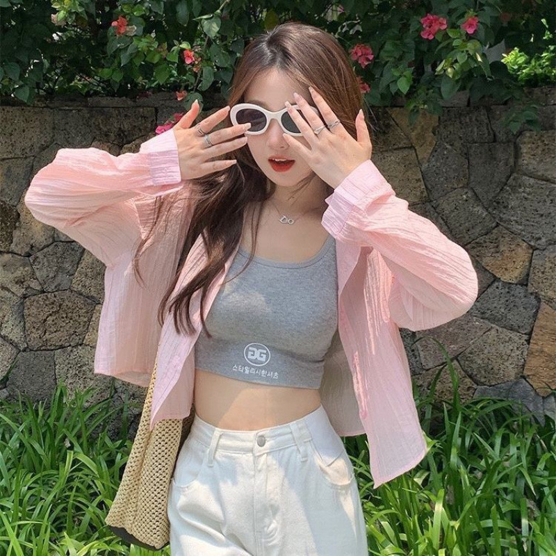 Слънцезащитен лек кардиган със свободен силует, дълги ръкави, полиестер, UPF50+, лято 2024