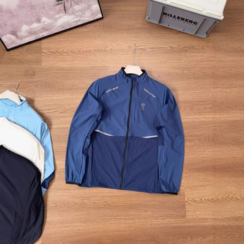 Яке за бягане – леко, с лепени шевове; UPF40+ слънцезащита; дишаща памук-полиестер смес; дълги ръкави с цип; корейски/японски свободен стил