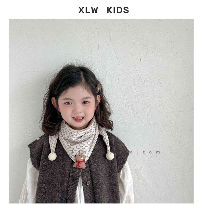 Dječji šal za vrat u korejskom stilu za zimu, s motivom tulipana, topao i udoban • Način tkanja: warp knitting • Funkcija: održava toplinu • Sezona: zima • Materijal: pamuk • Oblik: srednja duljina