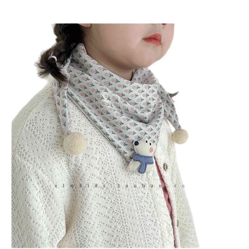 Dječji šal za vrat u korejskom stilu za zimu, s motivom tulipana, topao i udoban • Način tkanja: warp knitting • Funkcija: održava toplinu • Sezona: zima • Materijal: pamuk • Oblik: srednja duljina