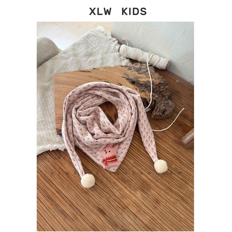 Dječji šal za vrat u korejskom stilu za zimu, s motivom tulipana, topao i udoban • Način tkanja: warp knitting • Funkcija: održava toplinu • Sezona: zima • Materijal: pamuk • Oblik: srednja duljina