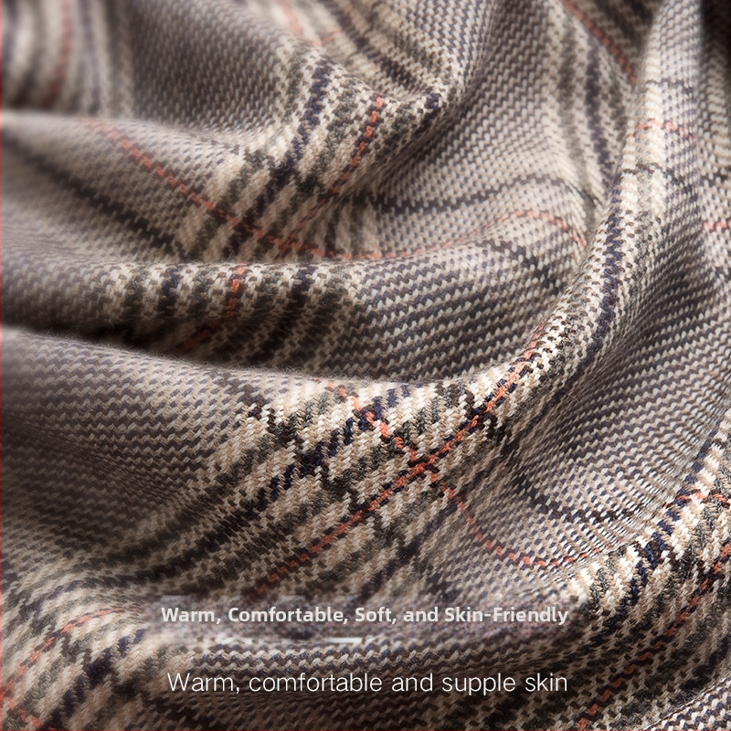 Шал от 100% вълна, хъндоут каре, weft-knit тъкане, топъл за всички сезони