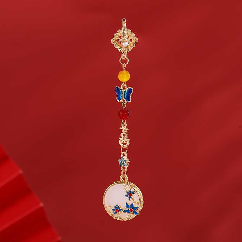 Sanctuary ханфу ретро флорална брошка от алуминиева сплав, електроплатирана, индивидуално опакована, възможна персонализация