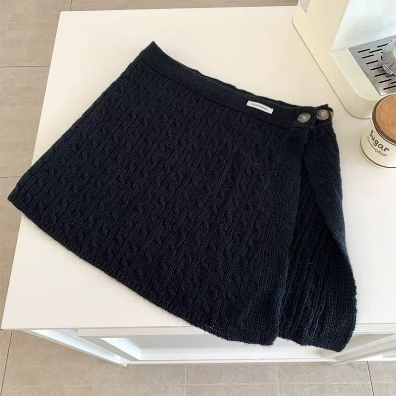Šal u korejskom stilu s kopčama, pleteni od poliester vlakna, unisex, jesen-zima, monokromatski uzorak, širina 36 cm