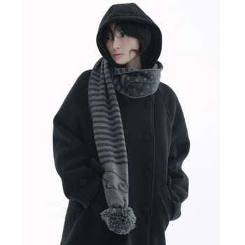 Шал от имитационен кашмир, ръчно плетен, памук и вълна, поддържа топло, Зимна колекция 2025