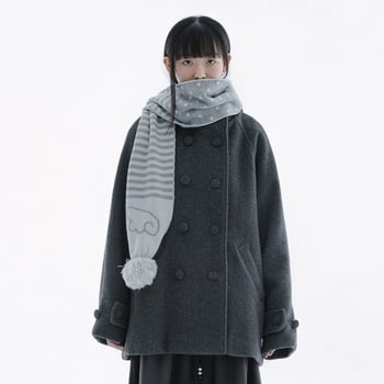 Шал от имитационен кашмир, ръчно плетен, памук и вълна, поддържа топло, Зимна колекция 2025