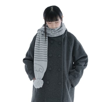 Шал от имитационен кашмир, ръчно плетен, памук и вълна, поддържа топло, Зимна колекция 2025