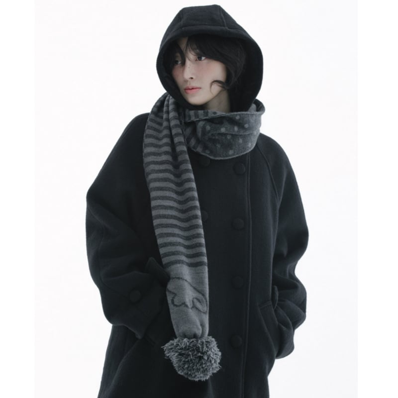 Шал от имитационен кашмир, ръчно плетен, памук и вълна, поддържа топло, Зимна колекция 2025