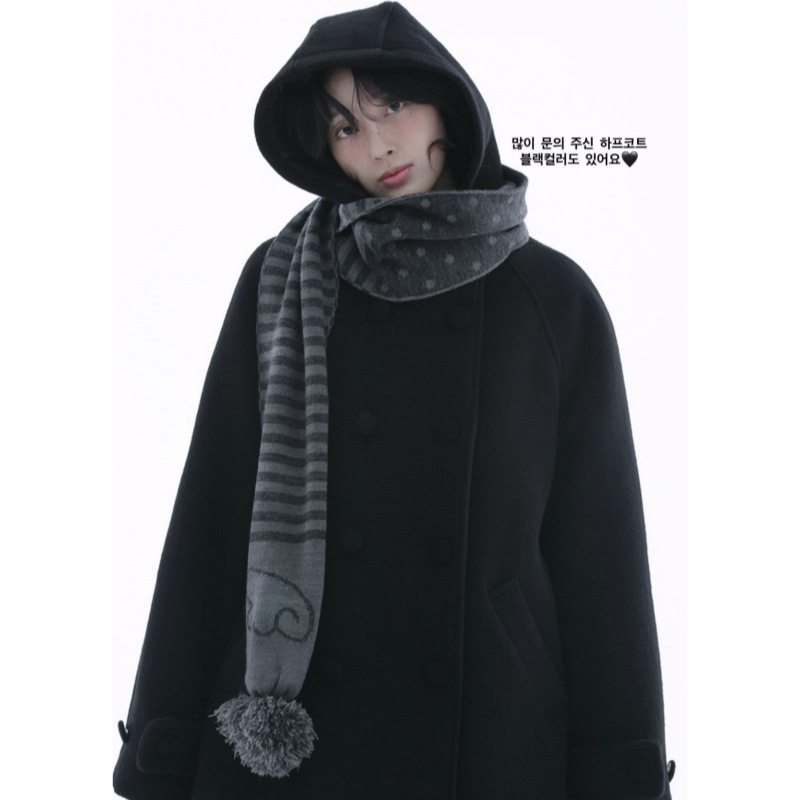 Шал от имитационен кашмир, ръчно плетен, памук и вълна, поддържа топло, Зимна колекция 2025