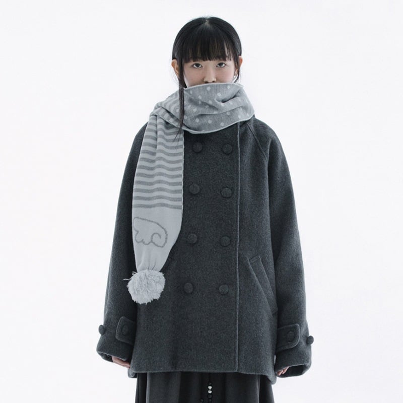 Шал от имитационен кашмир, ръчно плетен, памук и вълна, поддържа топло, Зимна колекция 2025